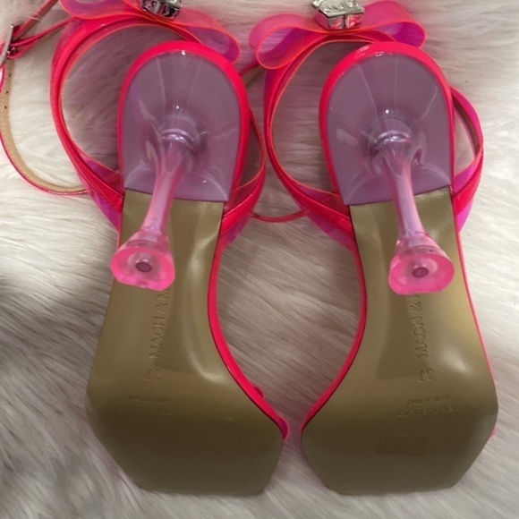 New Mach & Mach French Bow‎ Square toe sandal heel size 37EU - Picture 11 of 14